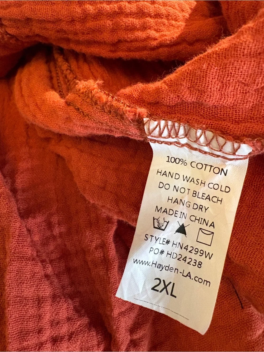 Hayden Button-Front Rust Maxi Dress - Picture 6 of 10